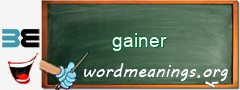 WordMeaning blackboard for gainer